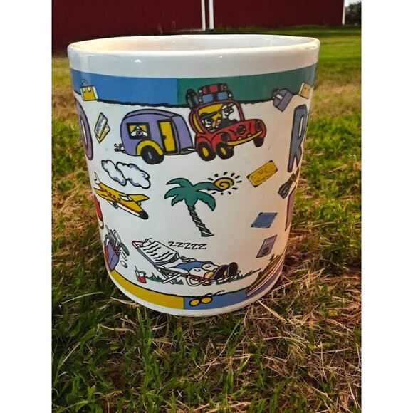 Vintage Coffee Mug Retired and Loving It Bright Humor 1995 Trisar Retirement - Picture 3 of 9